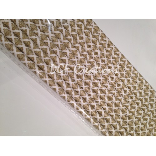 Damask Gold Pattern  Paper Straw click on image to view different color option